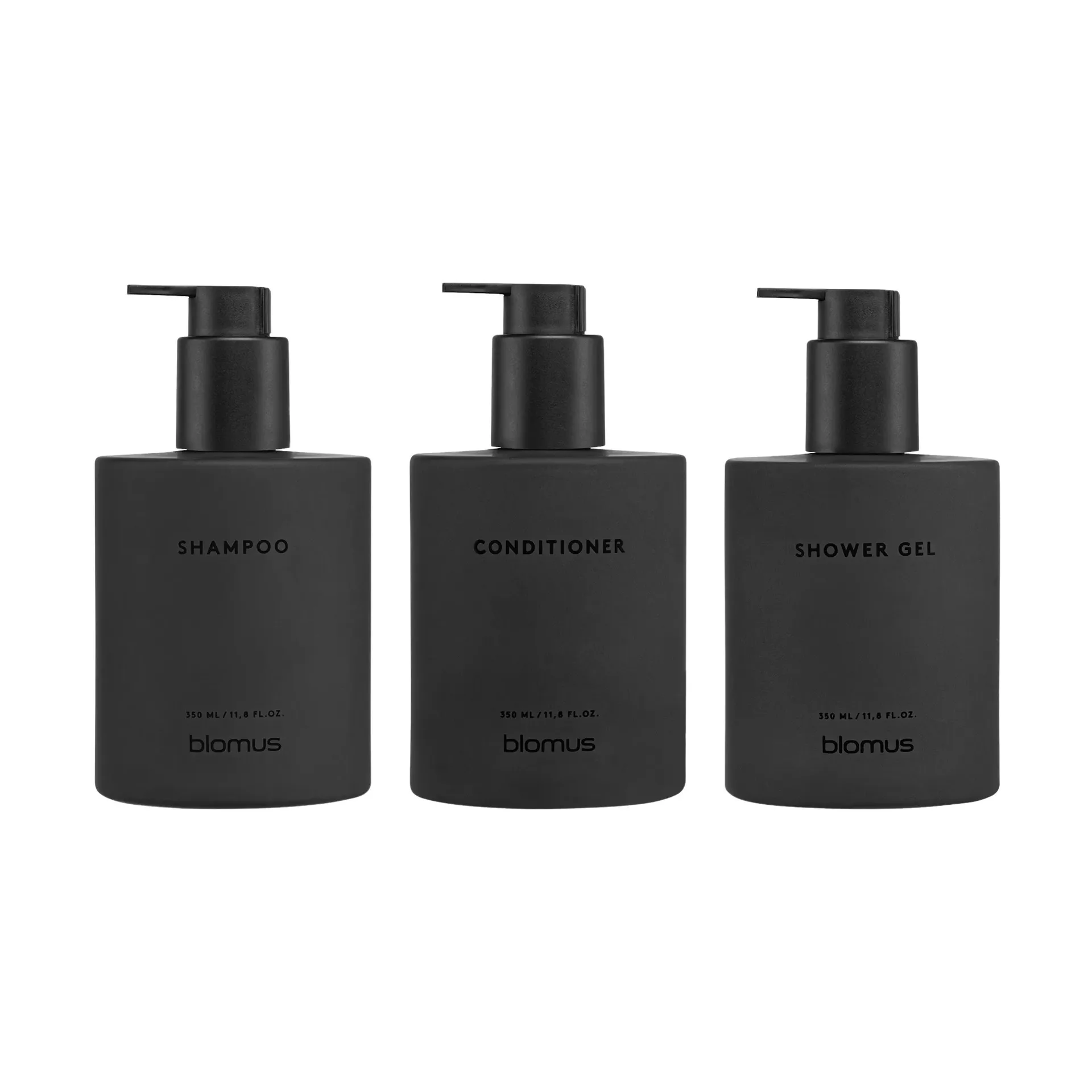 Kirei bottiglie in vetro con supporto da parete, set da 3, Smoke, da montare con viti blomus