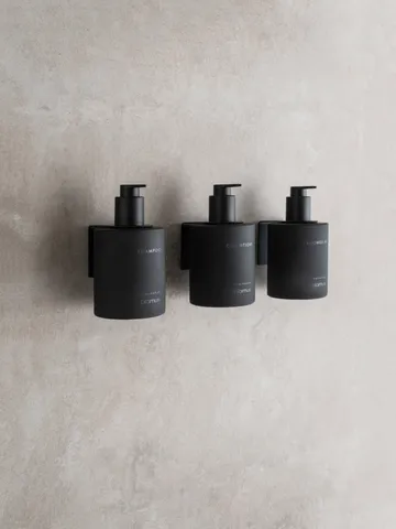 Kirei bottiglie in vetro con supporto da parete, set da 3 - Smoke, montaggio a colla - blomus