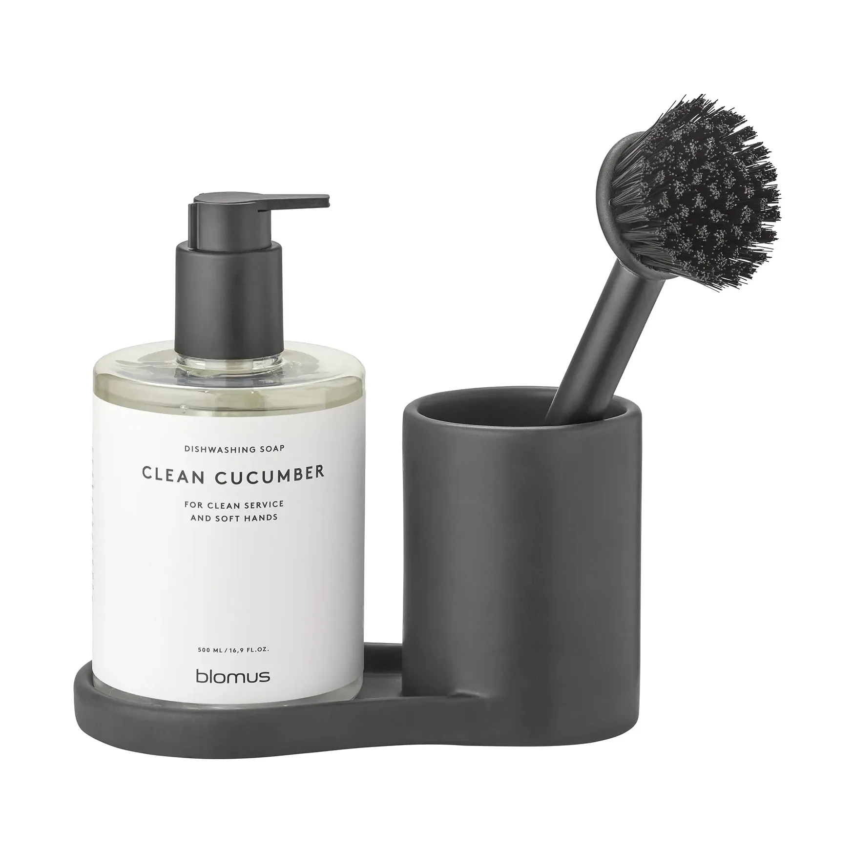 Porta spugna e sapone Piro, Nero blomus