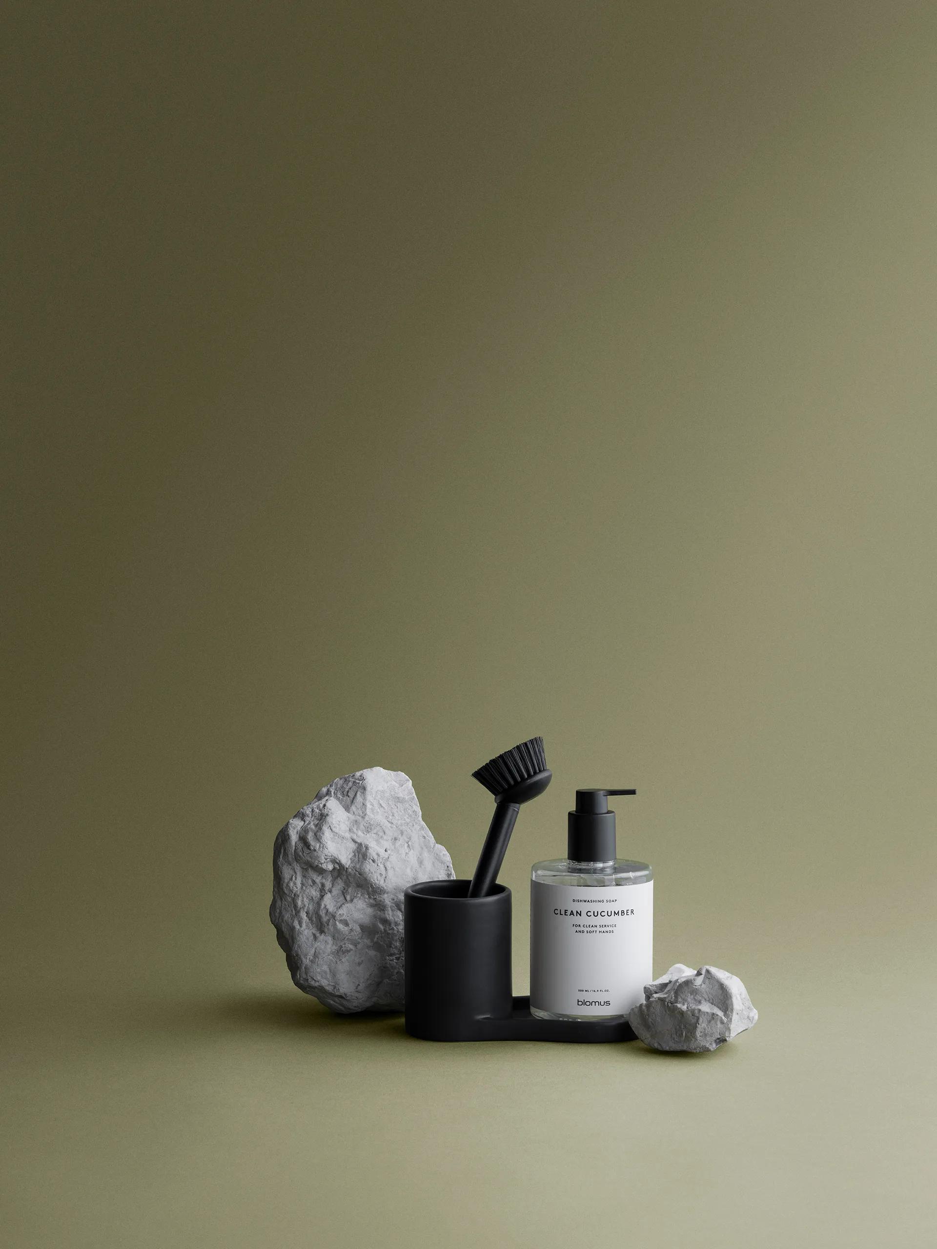 Porta spugna e sapone Piro, Nero blomus