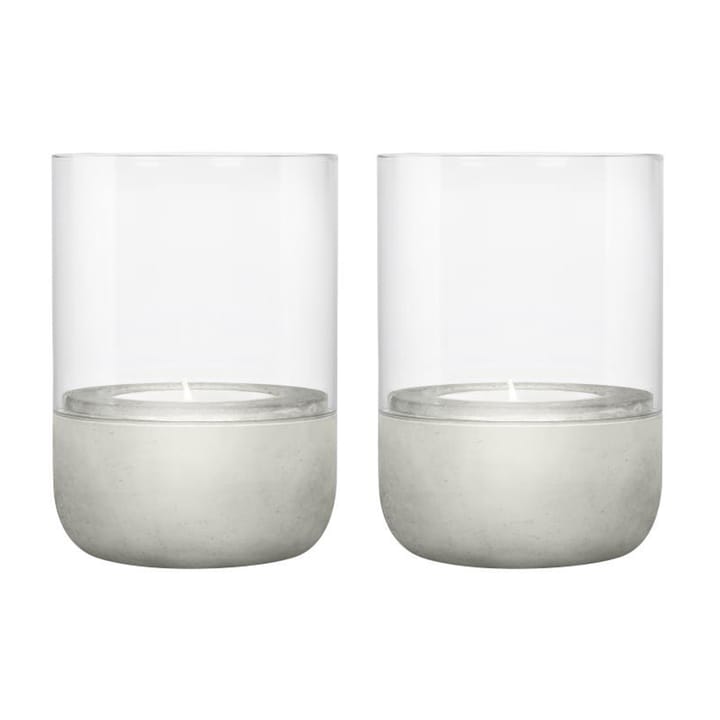 Portacandela con lumino Calma Ø 7 cm, confezione da 2, Grigio chiaro Blomus