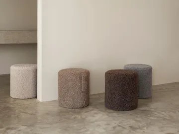 Pouf Teddy - Moonbeam, Ø35x40 cm - blomus