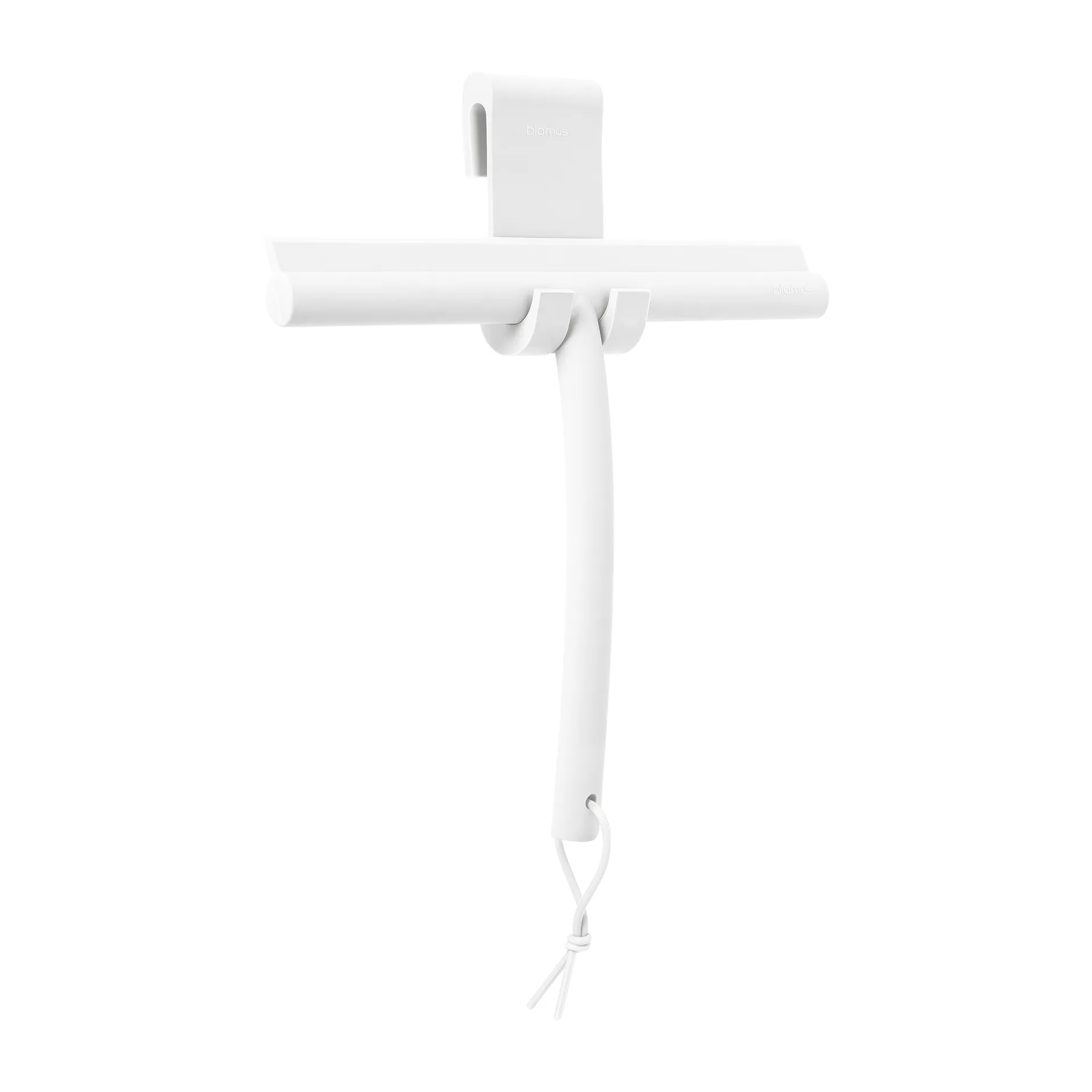 Raschietto da doccia Vipo con gancio, Bianco blomus