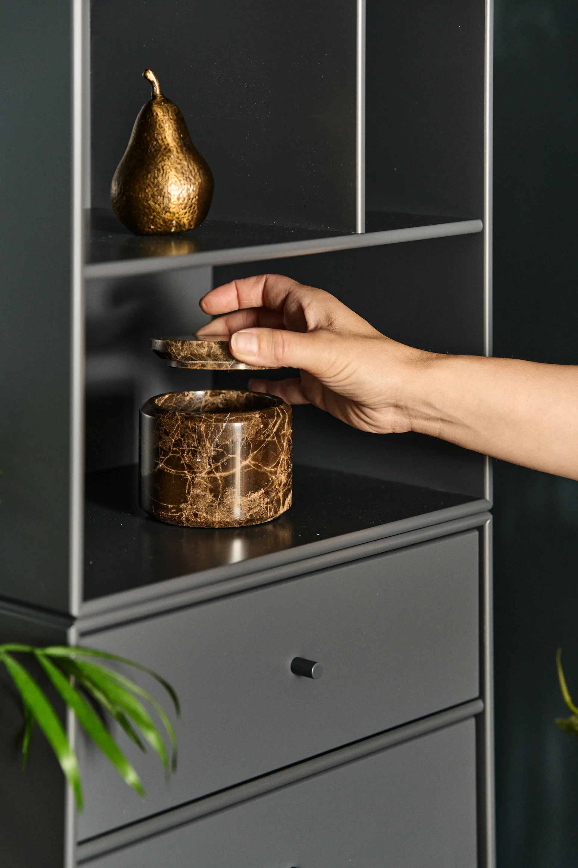 Scatola contenitore Pesa Ø 9 cm, marrone blomus