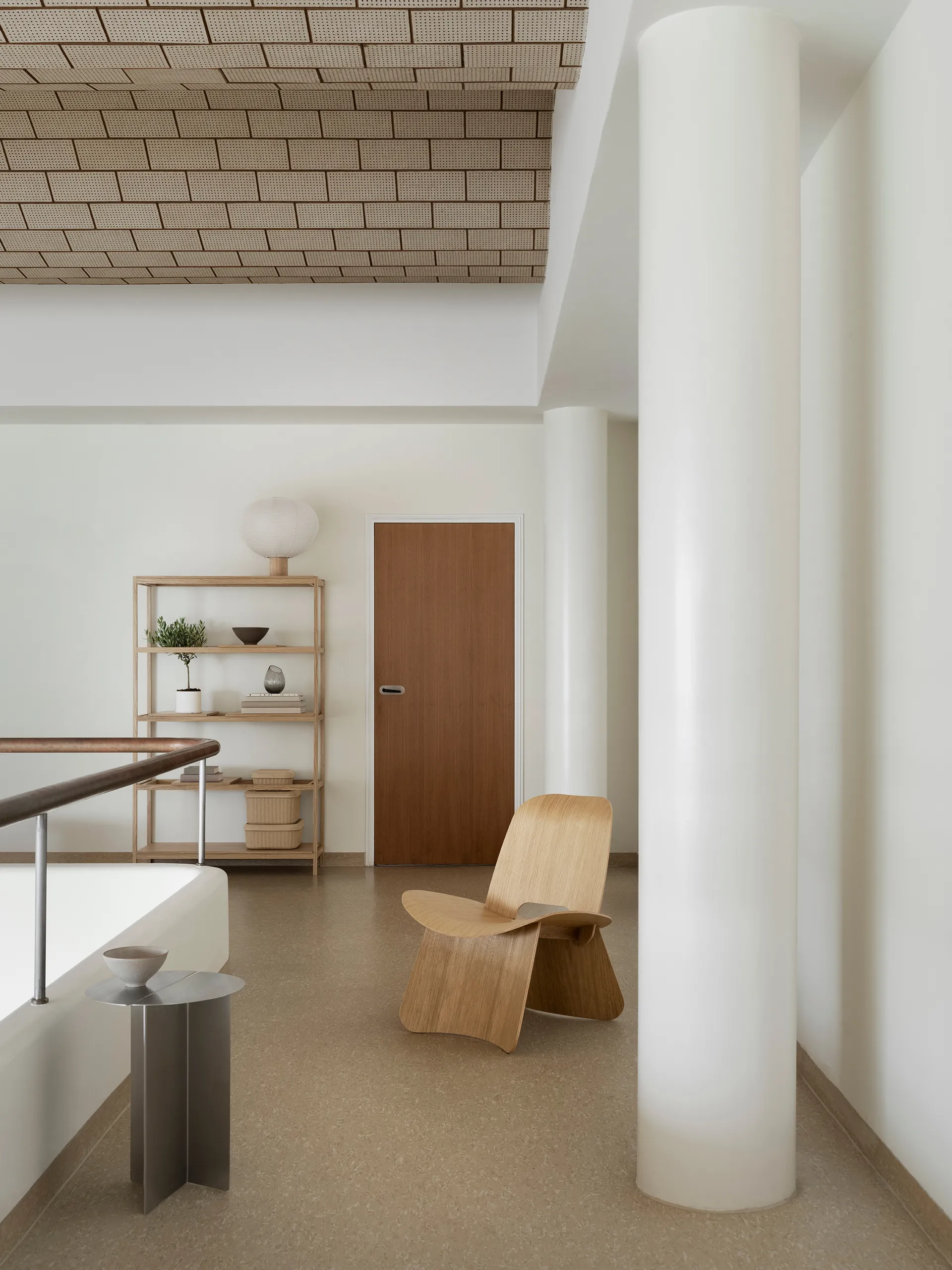 Sedia Nagomi , Plywood oliato blomus