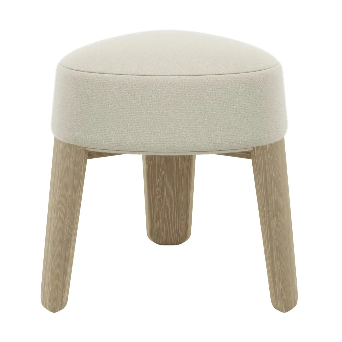 Sgabello Kuon Ø47x45 cm, Boucla beige blomus