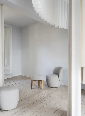 Sgabello Kuon Ø47x45 cm - Boucla beige - blomus