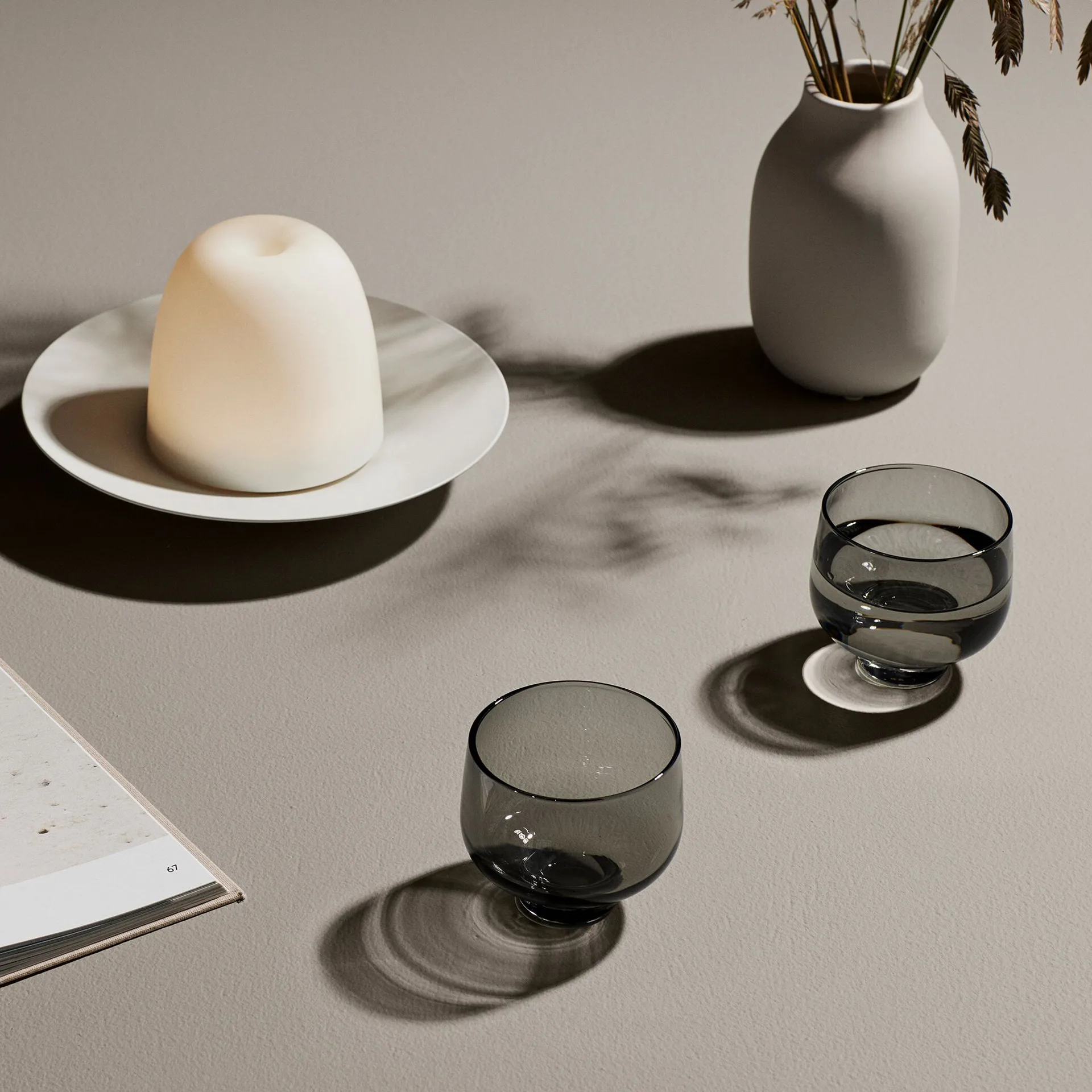 Tumbler Flow, 22 cl, confezione da 2, Vetro fumé blomus