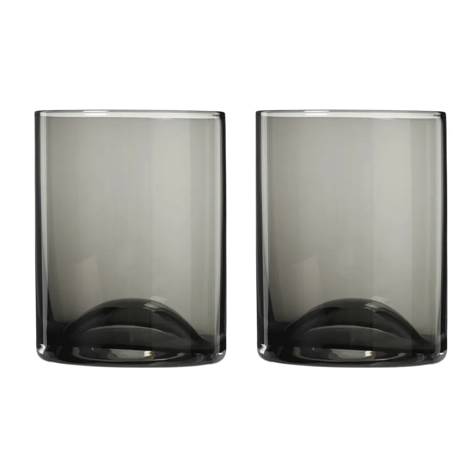 Tumbler Wave in vetro confezione da 2, Nero blomus