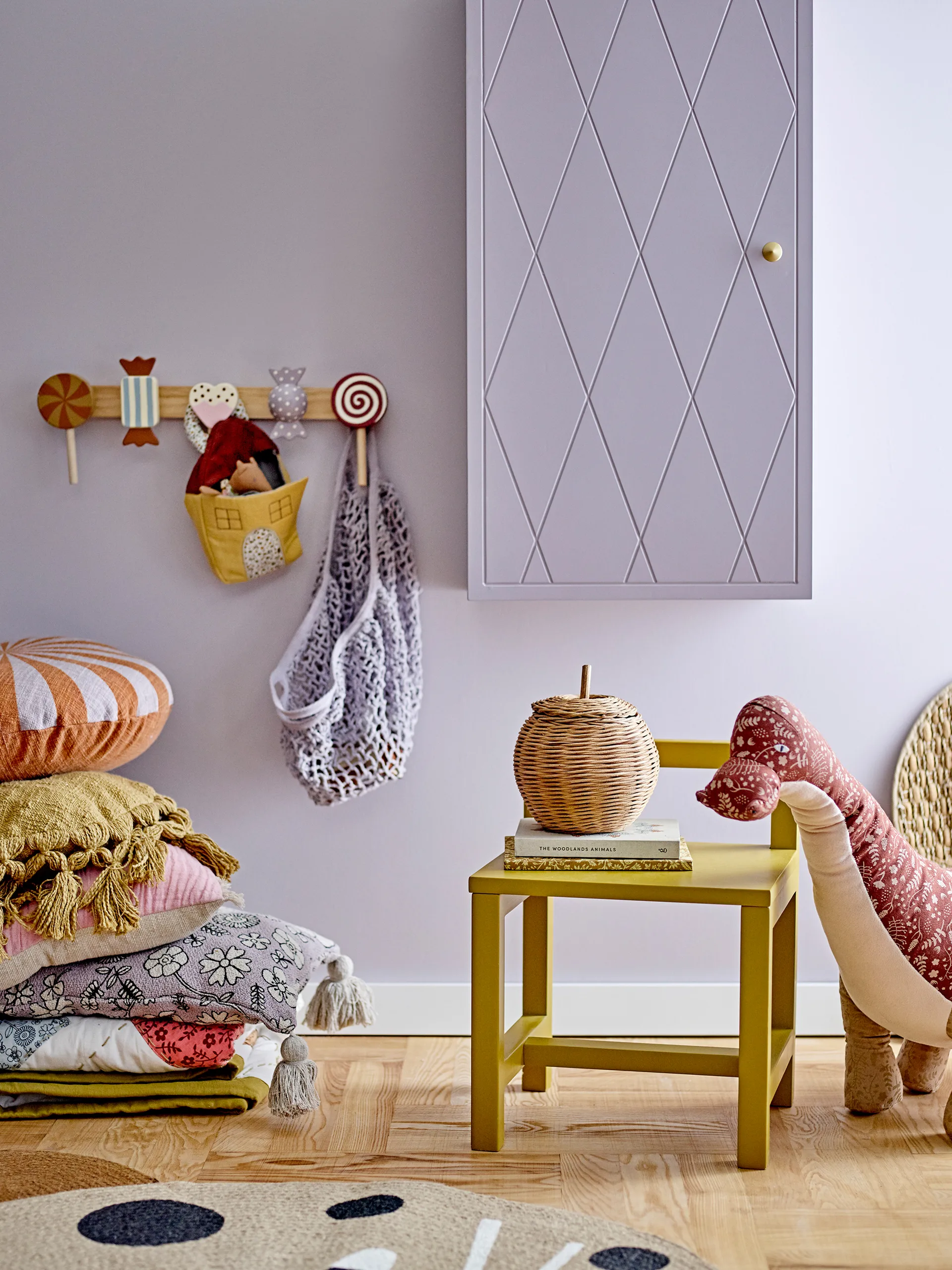 Appendiabiti Rudy 42 cm, Marrone-multicolore Bloomingville