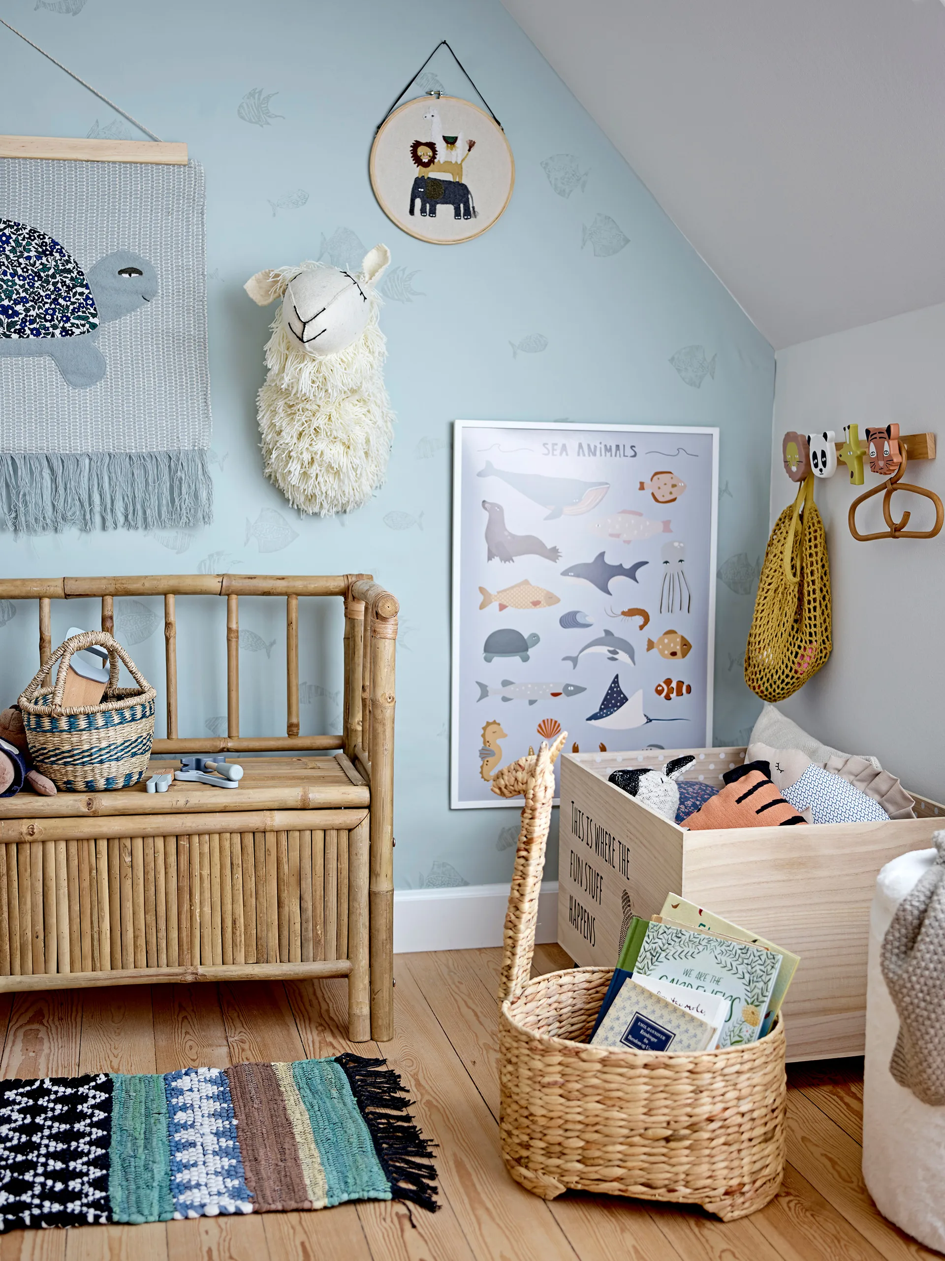 Appendino Aranya in vimini 17x30 cm, Natura Bloomingville