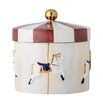 Barattolo Merry-go-round con coperchio Ø19,5x20,5 cm - Rosso-bianco - Bloomingville