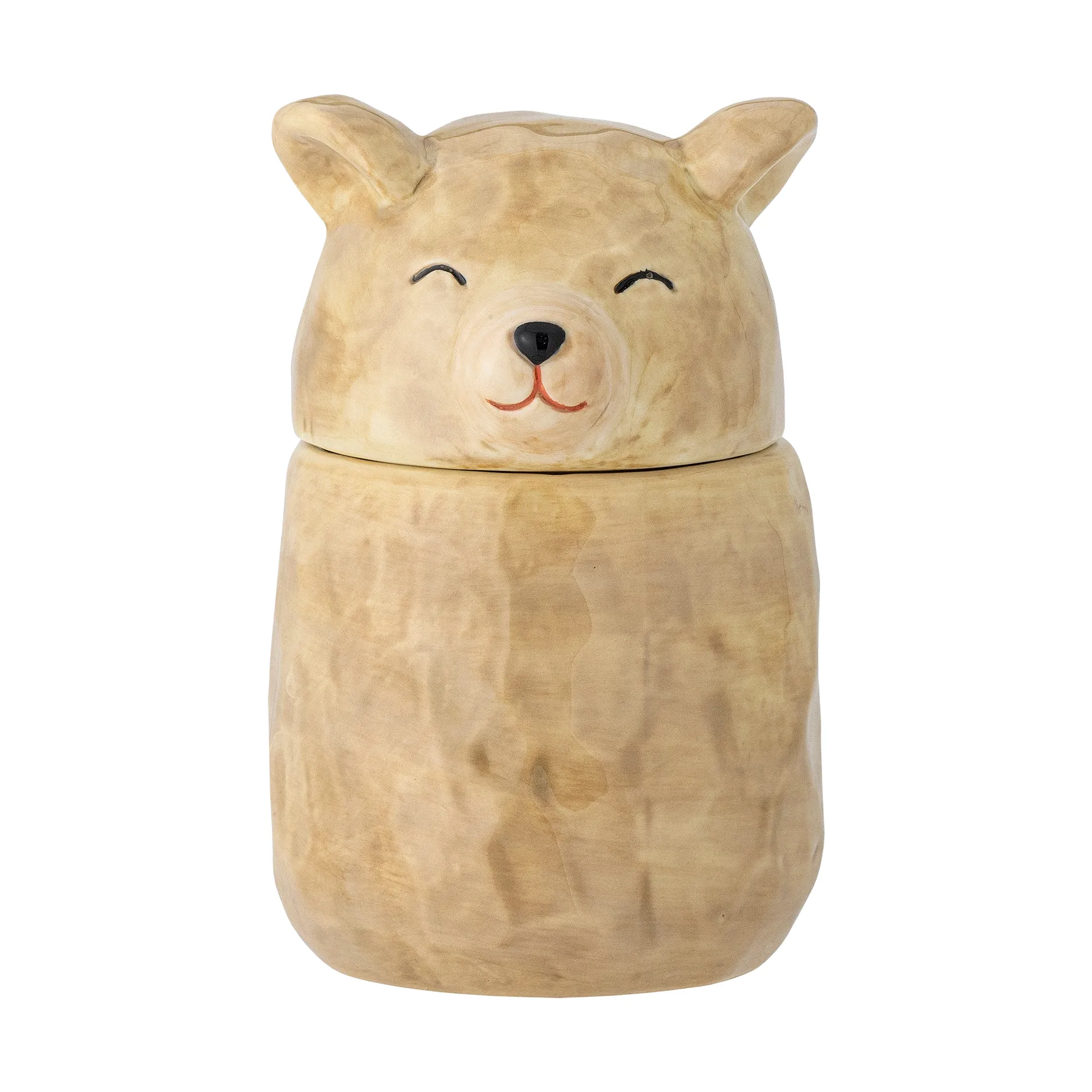 Barattolo Puk con coperchio Ø7 cm, Marrone Bloomingville