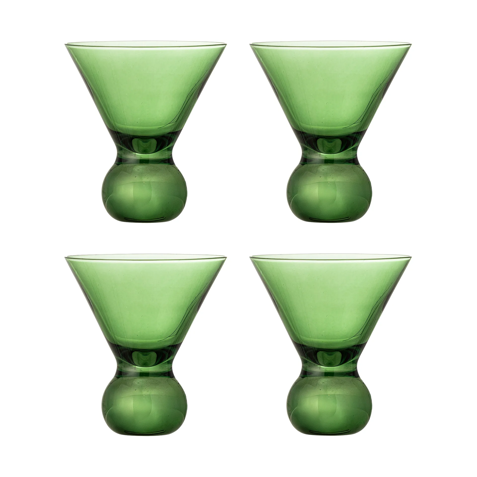 Bicchiere cocktail Corliss 4-pack, Verde Bloomingville
