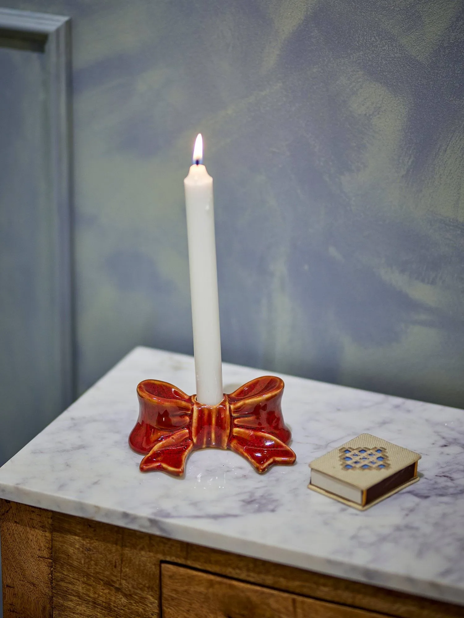 Bow candeliere, Rosso, 11,5 cm Bloomingville