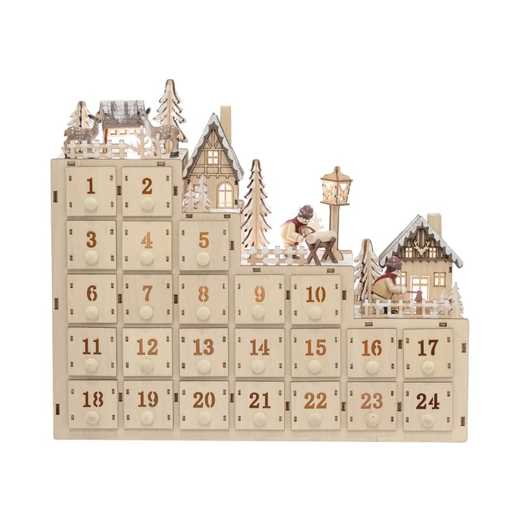 Calendario dell'Avvento Richie, 33x38 cm, Colore naturale Bloomingville