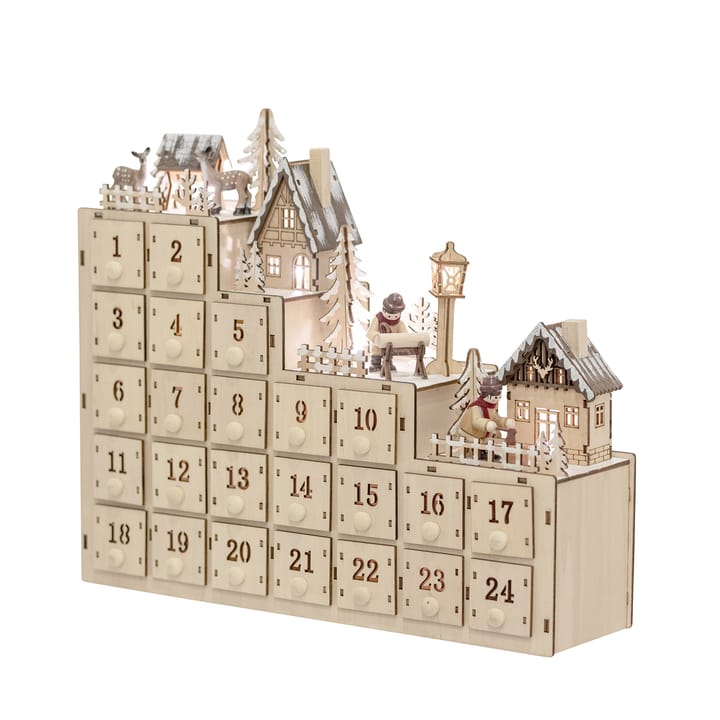 Calendario dell'Avvento Richie, 33x38 cm, Colore naturale Bloomingville