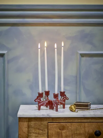 Candelabro dell’Avvento con numeri - Rosso, 23 cm - Bloomingville