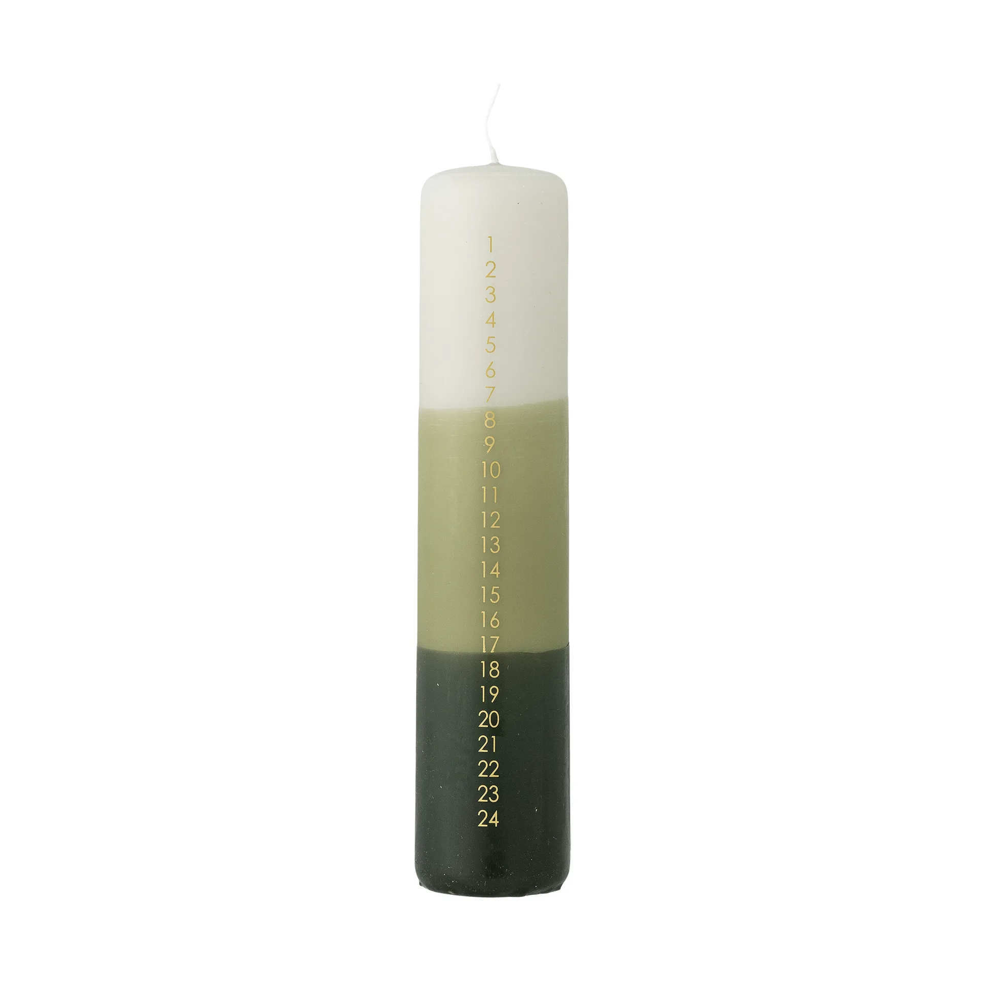 Candele Dip Dye per Avvento, Verde, 25 cm Bloomingville