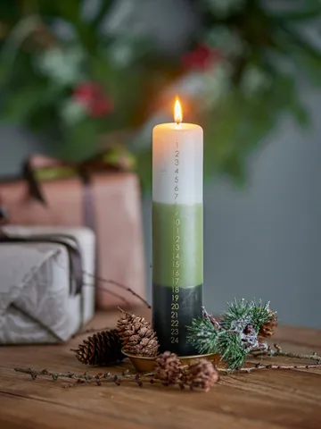 Candele Dip Dye per Avvento - Verde, 25 cm - Bloomingville