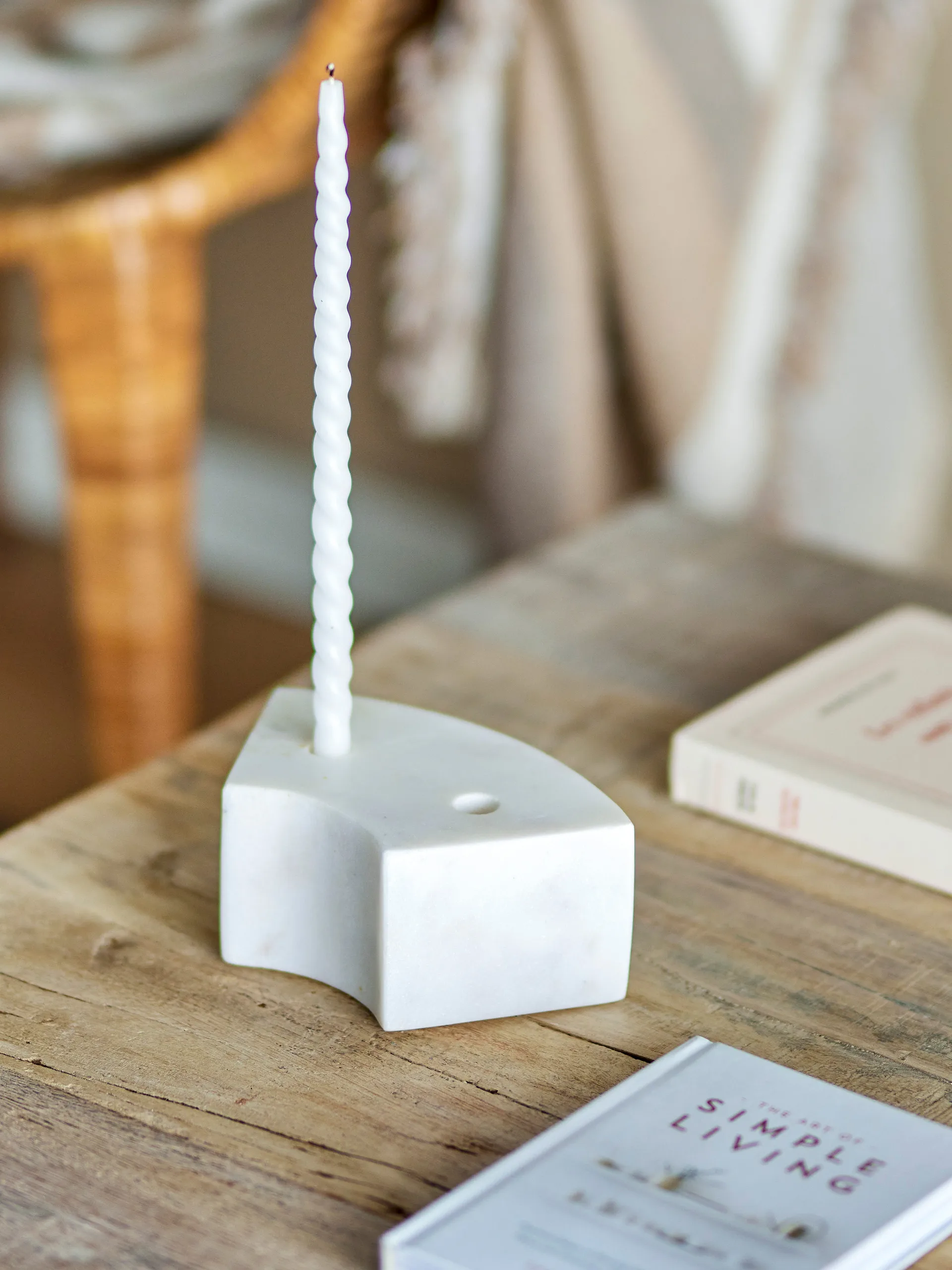 Candeliere Florida 14,5x6x7,5 cm, White marble Bloomingville