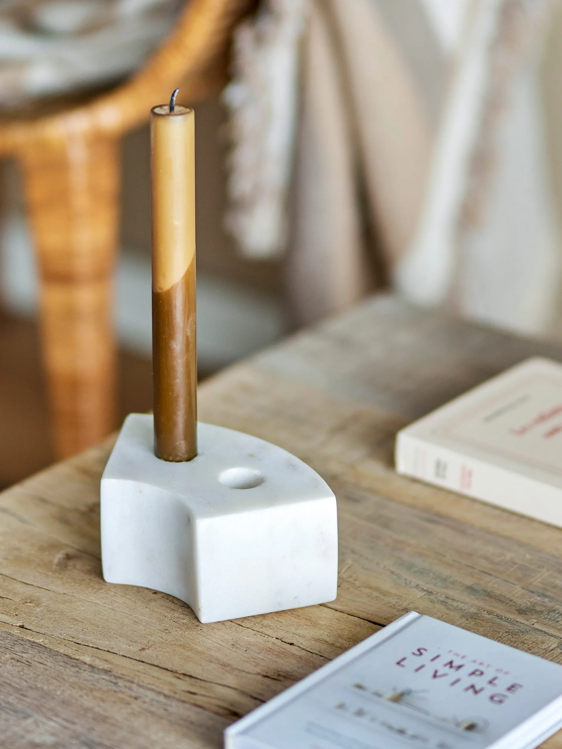 Candeliere Florida 14,5x6x7,5 cm, White marble Bloomingville