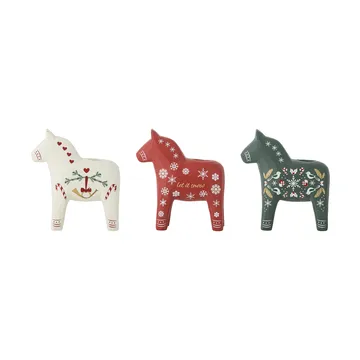 Candeliere Siffer - Bianco-rosso-verde, 3 pezzi, 10 cm - Bloomingville