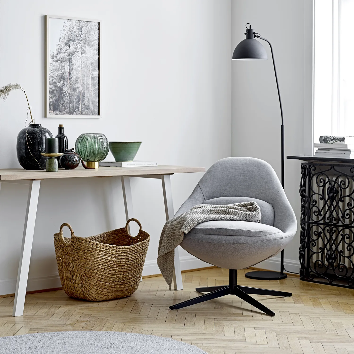 Cestino Bloomingville confezione da 2 - water hyacinth, natural (beige) Bloomingville