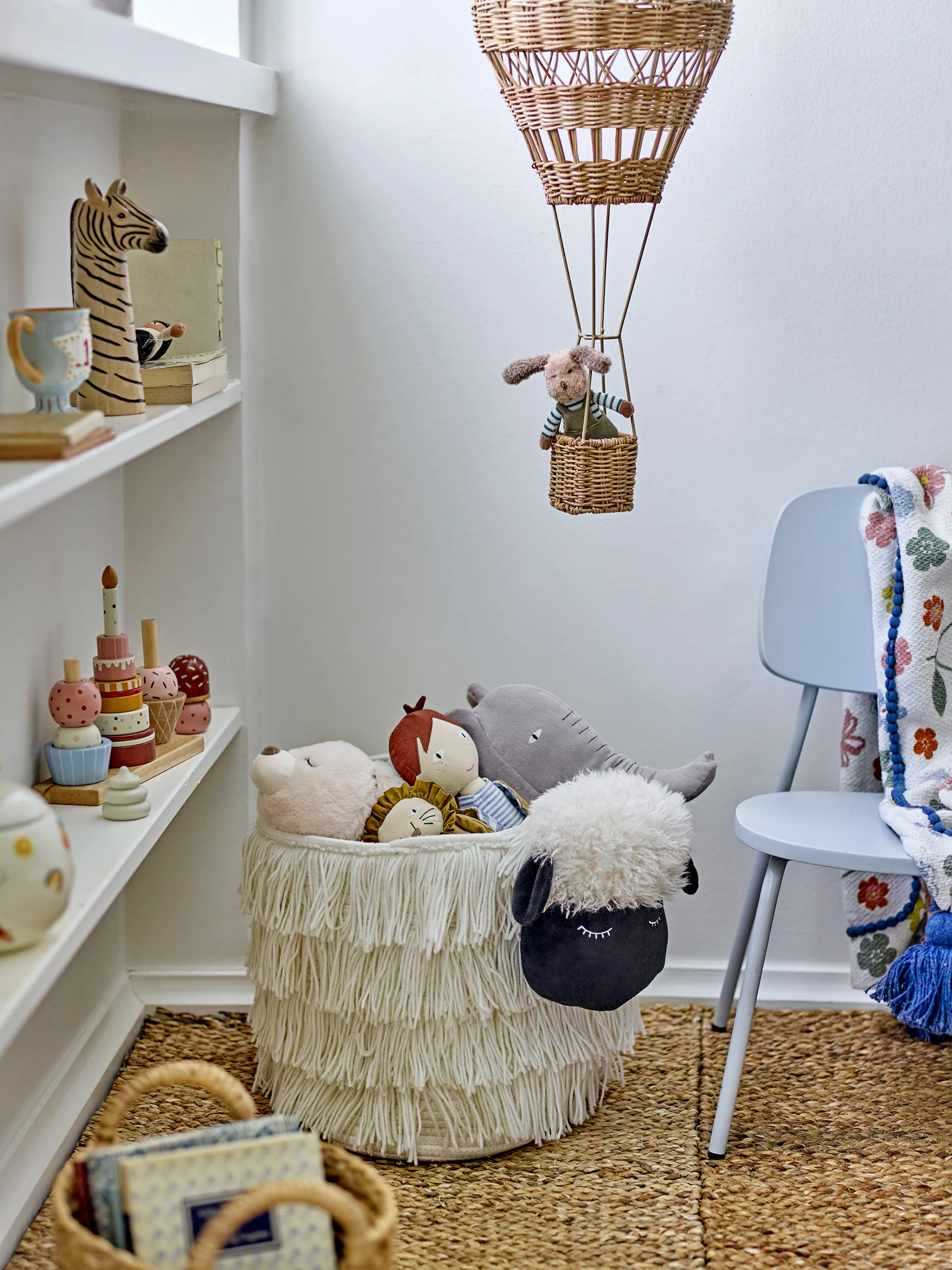 Cesto Dolly 40x30 cm, Bianco Bloomingville