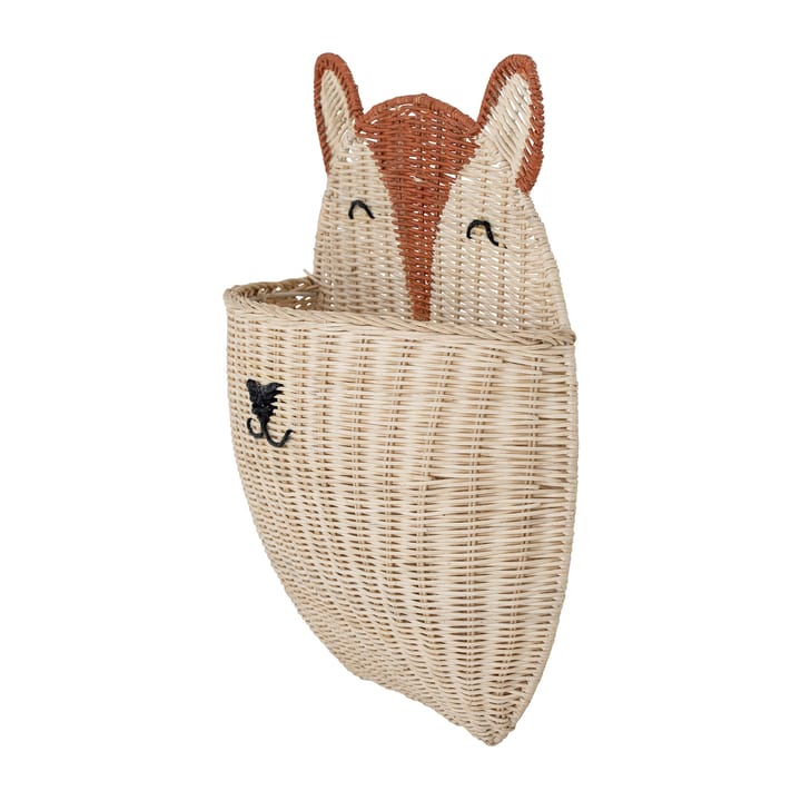 Cesto in vimini Gerti da parete, con coperchio, 44x47x13 cm, Volpe Bloomingville