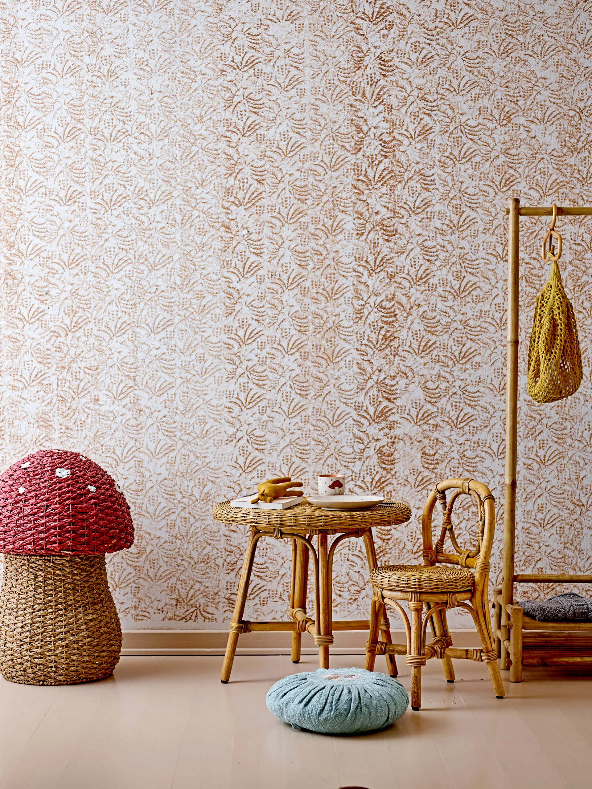 Cesto portaoggetti Corintha con coperchio Ø43x61 cm, Rosso Bloomingville