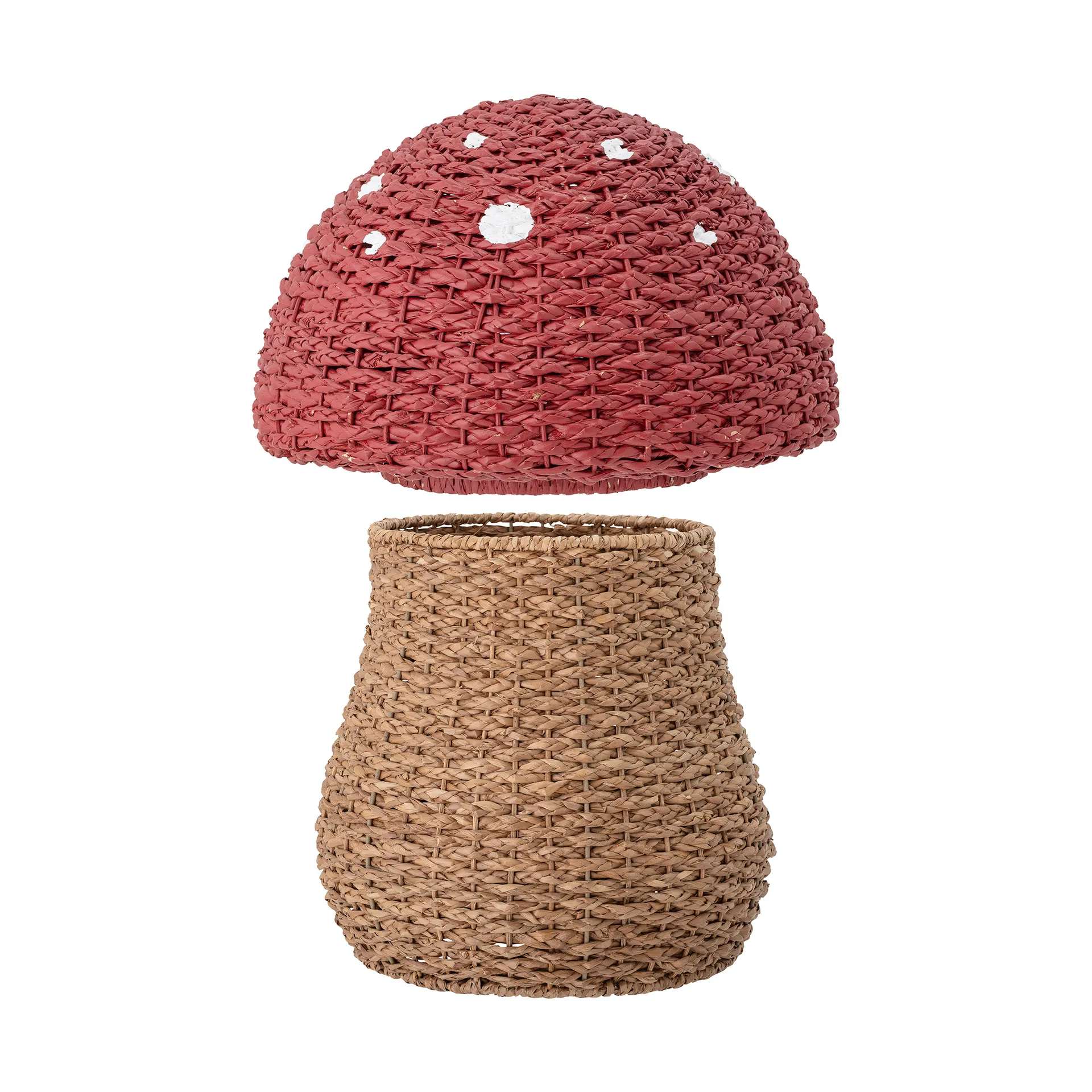 Cesto portaoggetti Corintha con coperchio 61xØ43 cm, Rosso Bloomingville