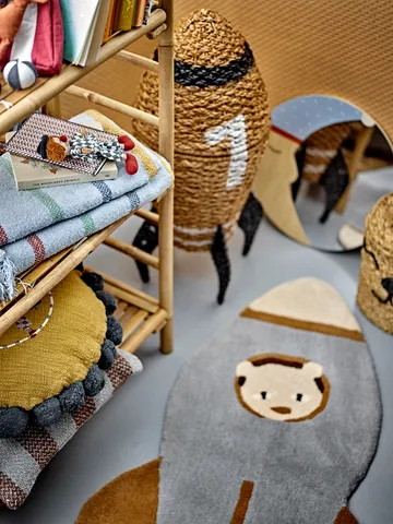 Cesto portaoggetti Cosmina con coperchio Ø40x68,5 cm - Natura - Bloomingville