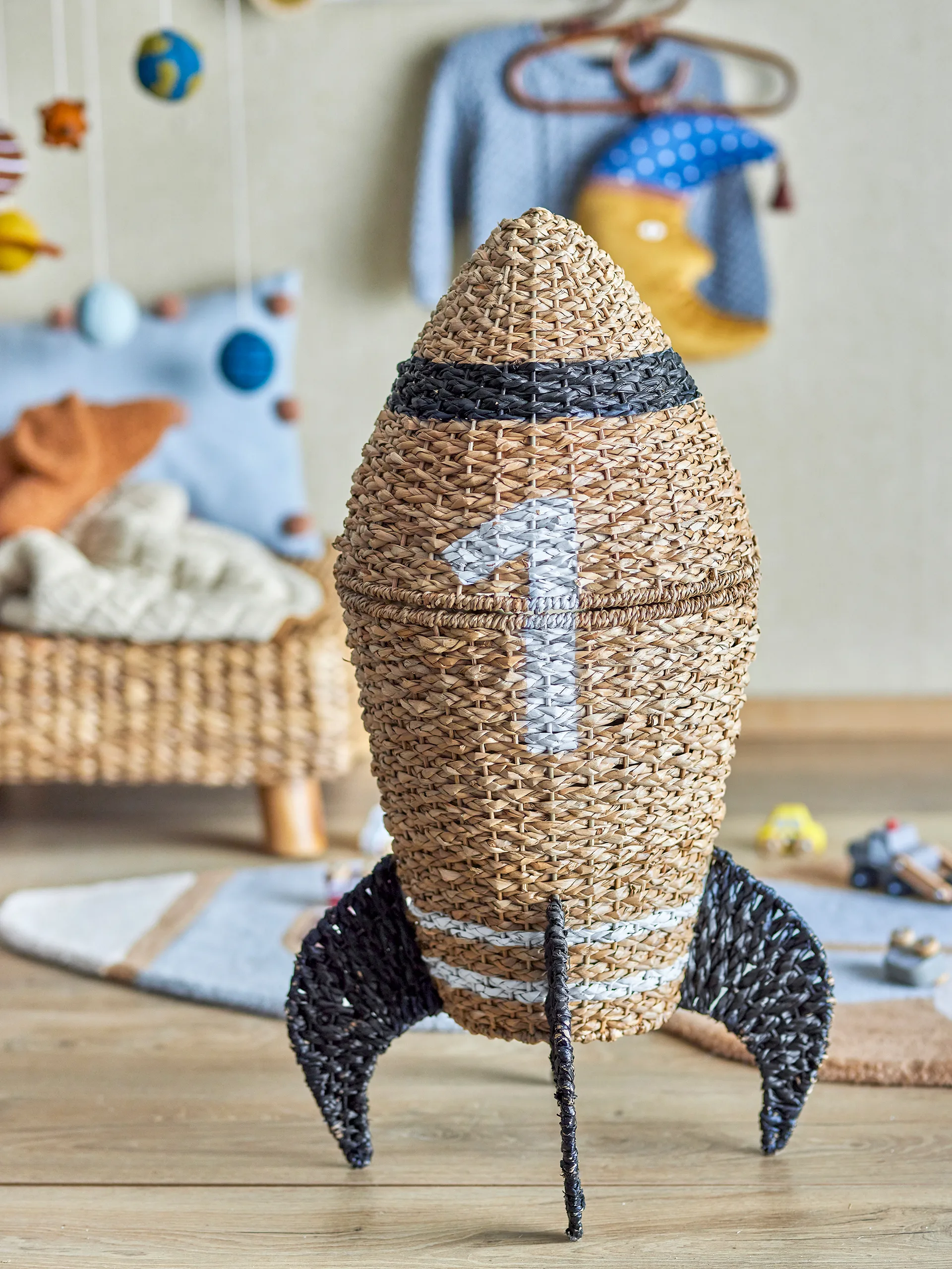 Cesto portaoggetti Cosmina con coperchio Ø40x68,5 cm, Natura Bloomingville