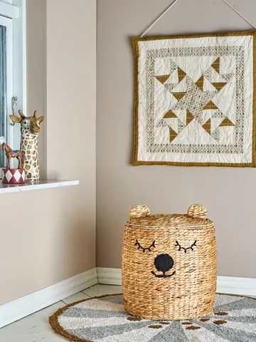 Cesto portaoggetti Dolma con coperchio Ø42x50 cm - Natura - Bloomingville