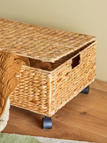 Cesto portaoggetti Nelas con coperchio 63x40x26 cm. - Natura - Bloomingville