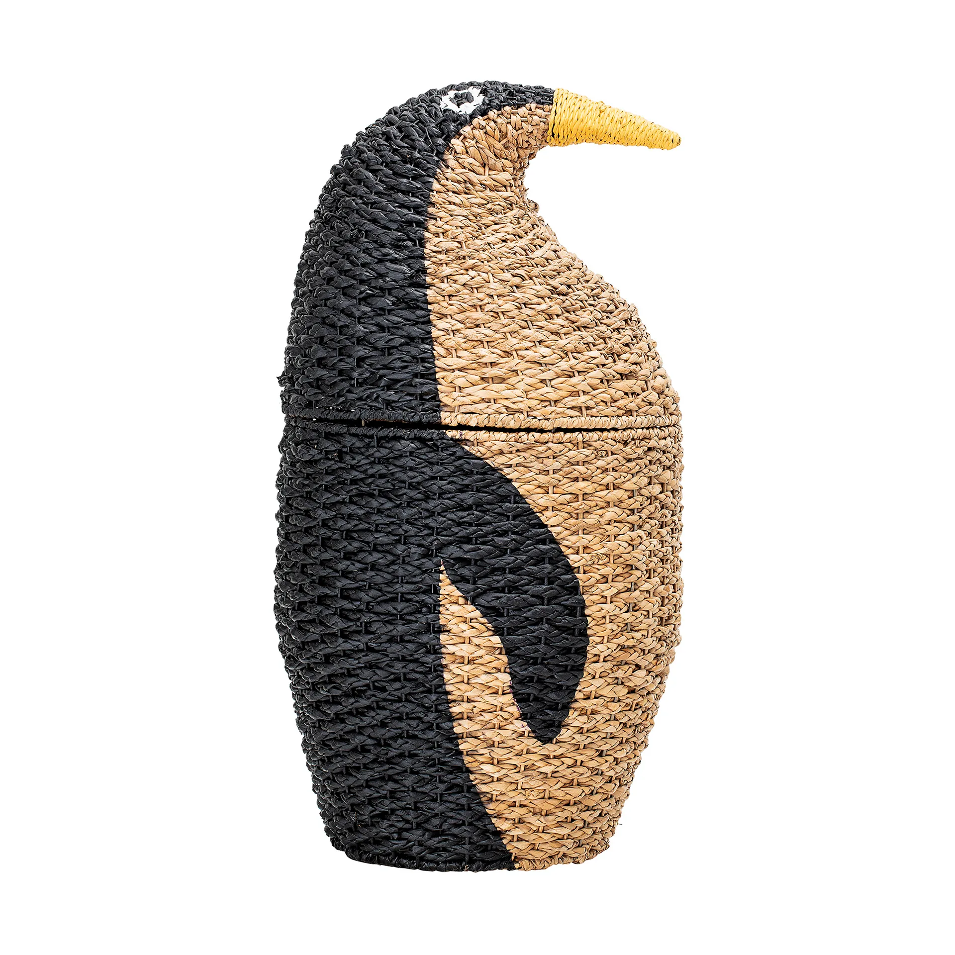 Cesto portaoggetti Tazia con coperchio 69xØ37 cm, Nero Bloomingville