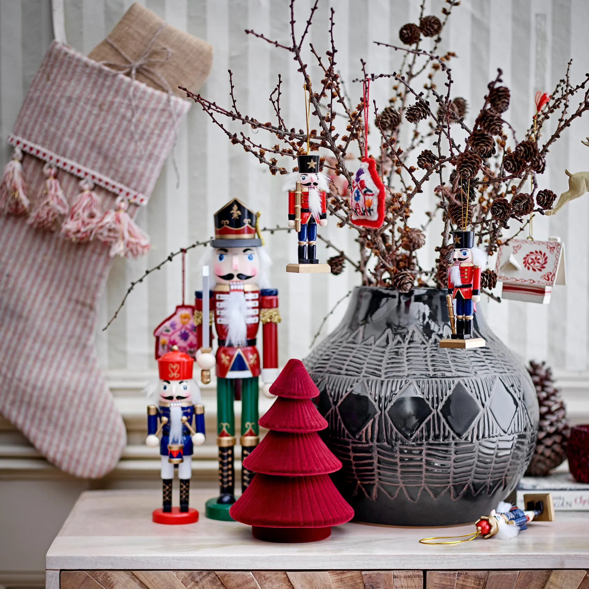 Ciondolo per albero di Natale, Schiaccianoci Mahi Ornament, confezione da 6, Multicolore Bloomingville