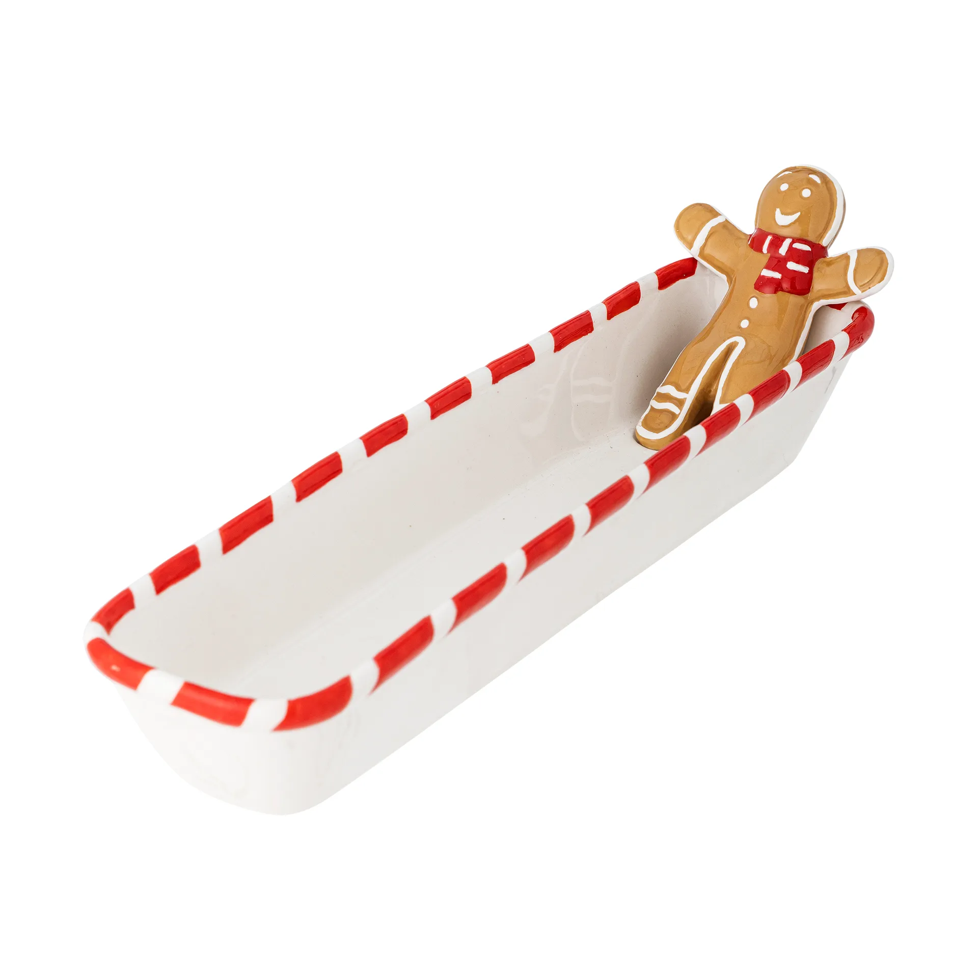 Ciotola da portata Ginnie 36,5x12,5 cm, Bianco-marrone Bloomingville