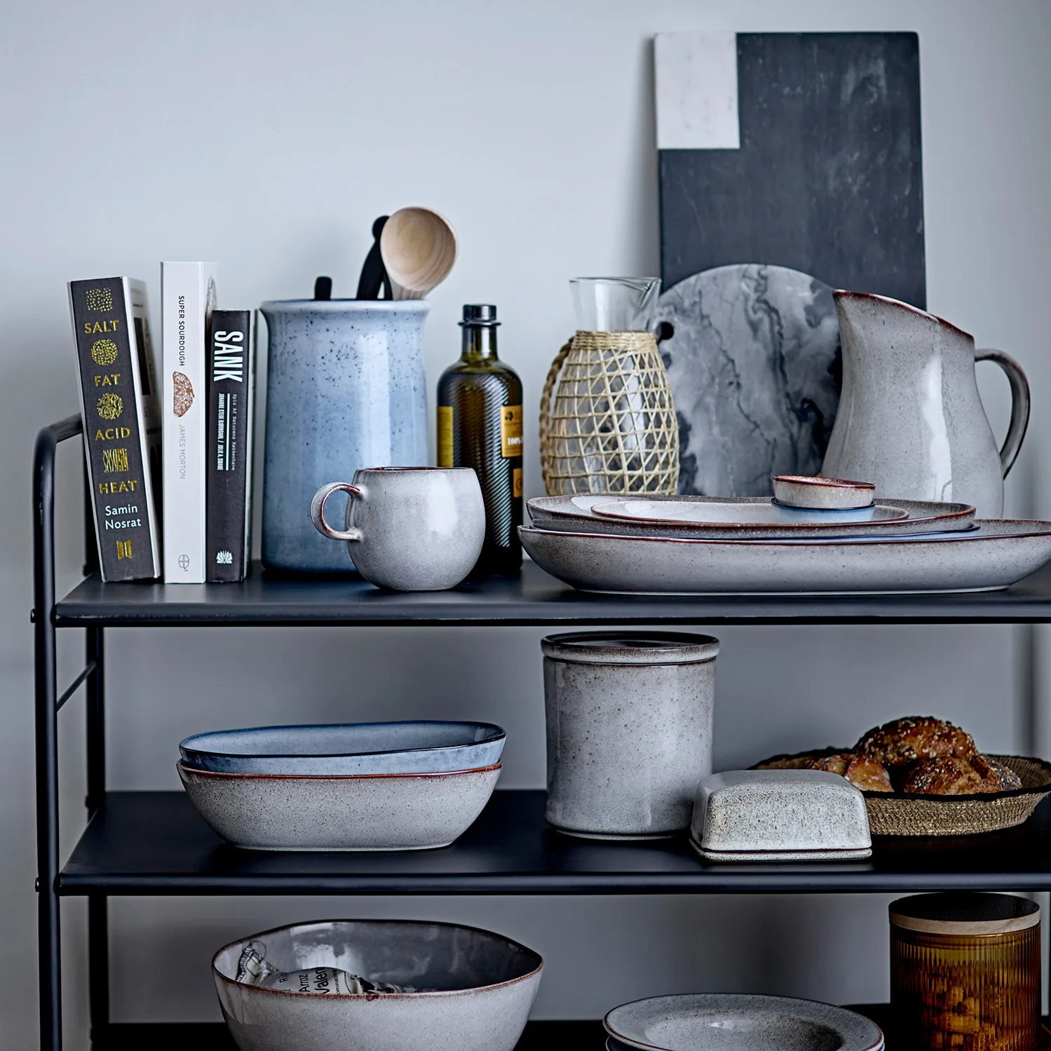 Ciotola da portata Sandrine 16,5x25,5 cm, blu Bloomingville