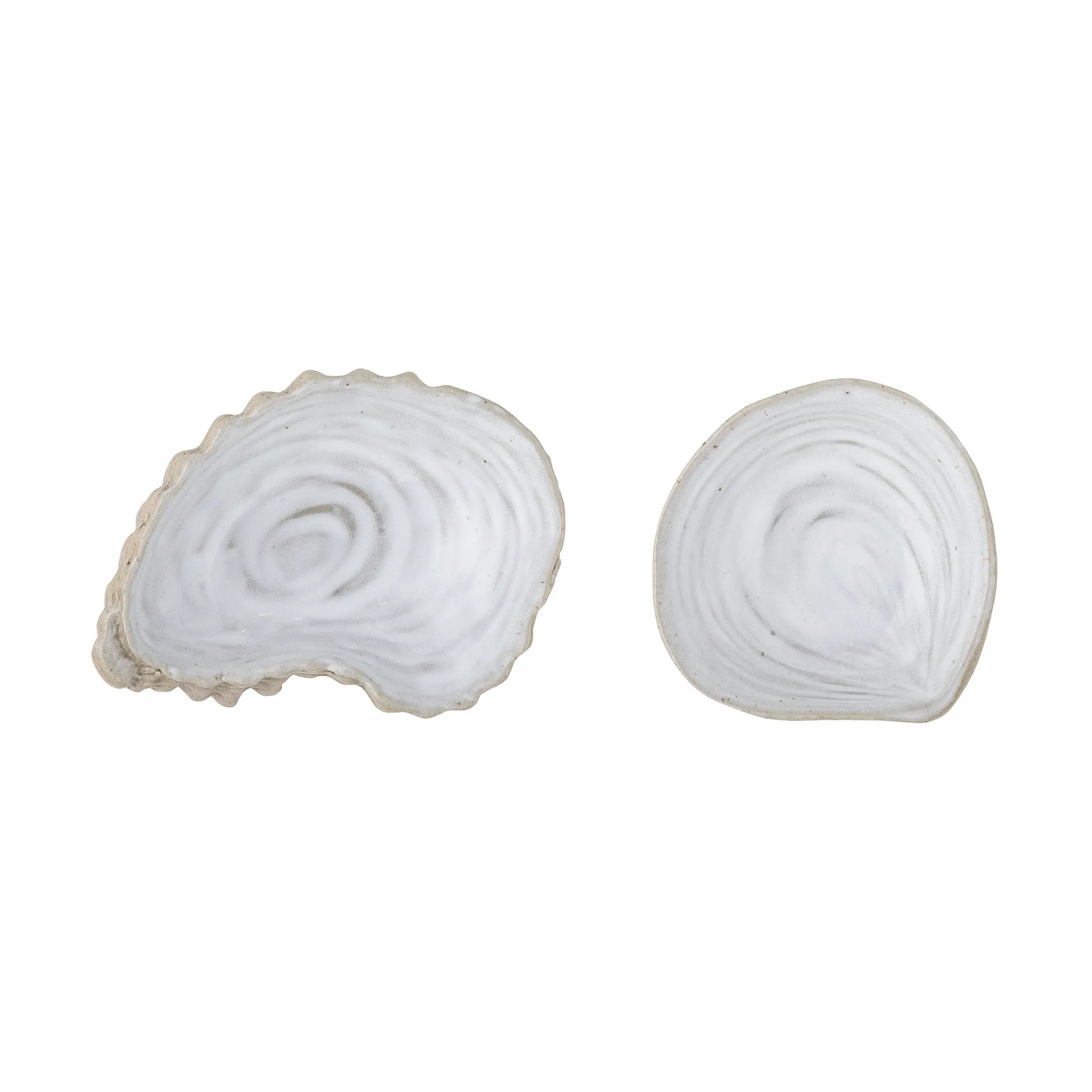 Ciotola decorativa Bakur conchiglia, 2 pezzi, Beige, grigio Bloomingville