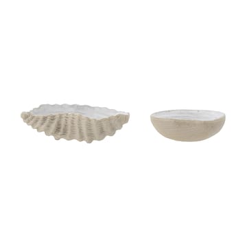 Ciotola decorativa Bakur conchiglia, 2 pezzi - Beige, grigio - Bloomingville