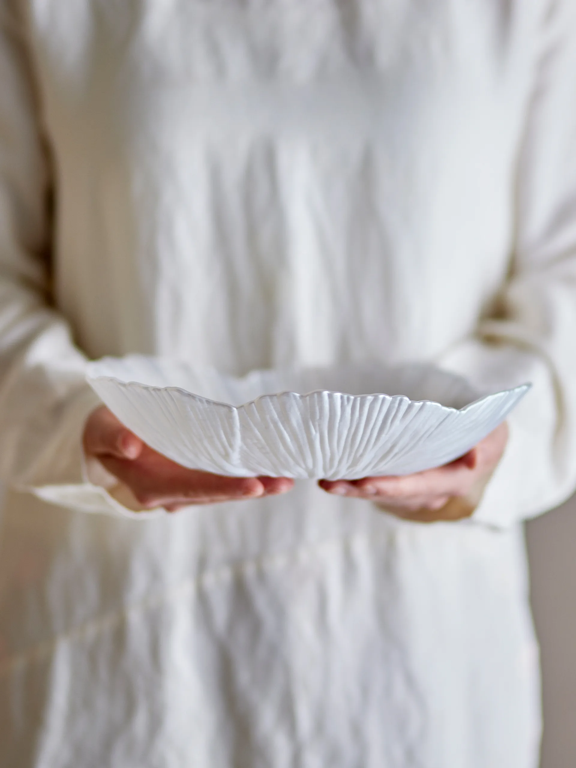 Ciotola in vetro Iani Ø26 cm, Bianco Bloomingville