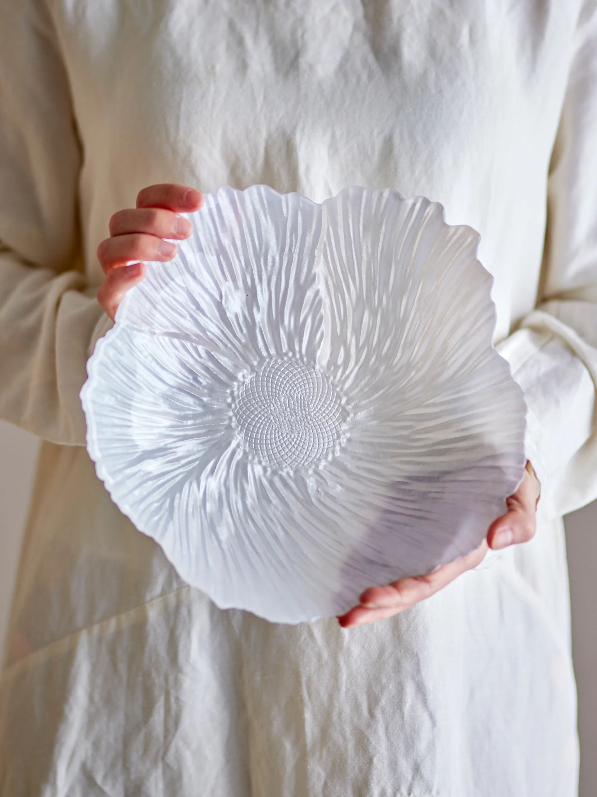 Ciotola in vetro Iani Ø26 cm, Bianco Bloomingville