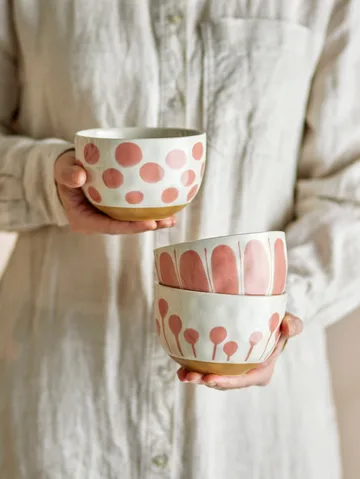 Ciotola Linora 58 cl 3-delar - Rosa - Bloomingville