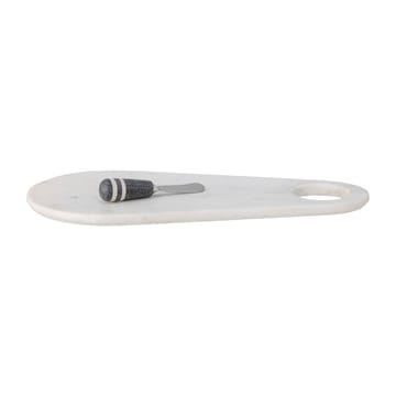 Coltello da formaggio Abrielle con tagliere 20x42 cm - Marmo bianco-acciaio inossidabile - Bloomingville