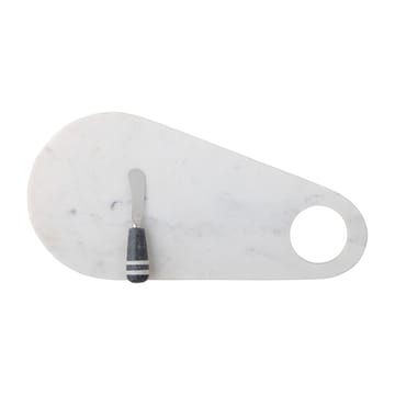 Coltello da formaggio Abrielle con tagliere 20x42 cm - Marmo bianco-acciaio inossidabile - Bloomingville
