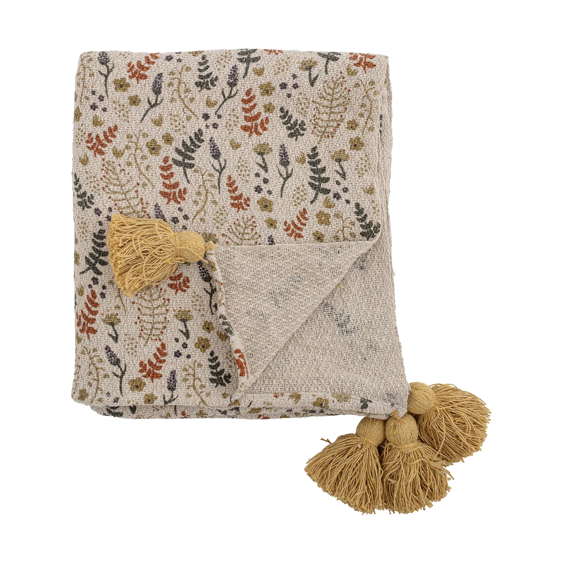 Coperta Filipa 130x160 cm, Giallo Bloomingville