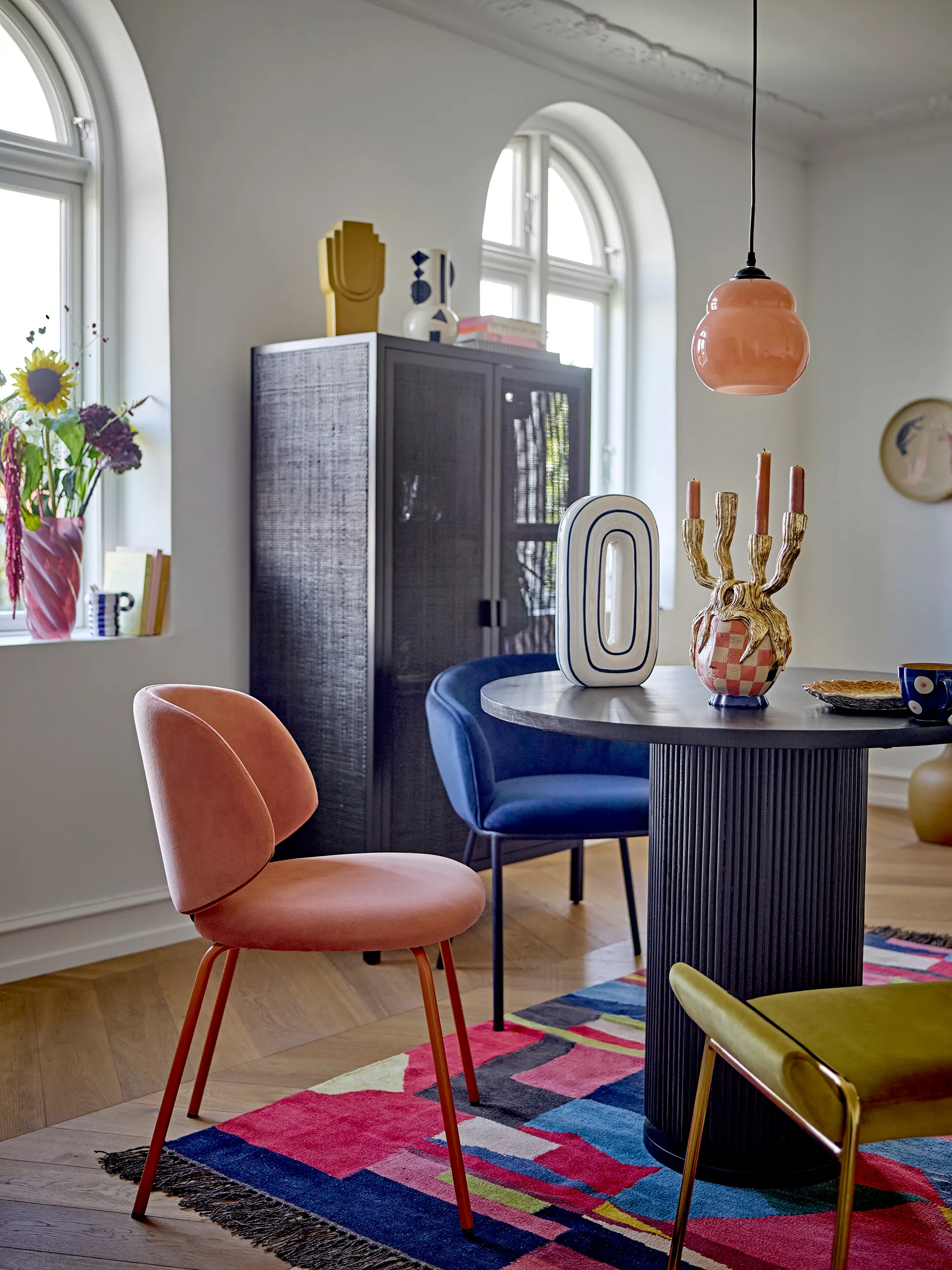 Credenza Marikka 85x40x150 cm, Nero Bloomingville