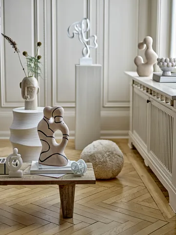 Cuscino Betsy in lana di pecora Ø30 cm - Bianco - Bloomingville